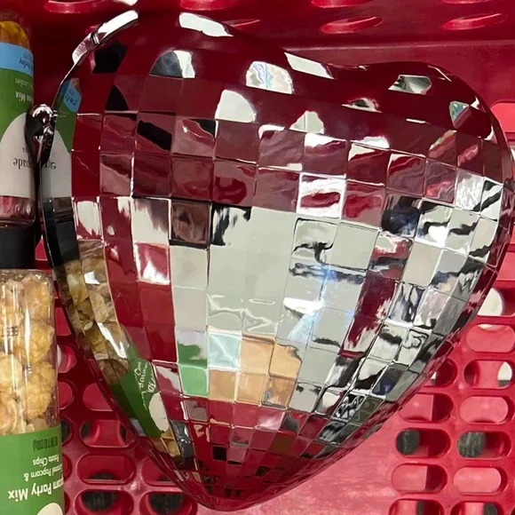 Disco Heart Crossbody Bag - kate spade new york x Target Silver - Picture 2 of 2